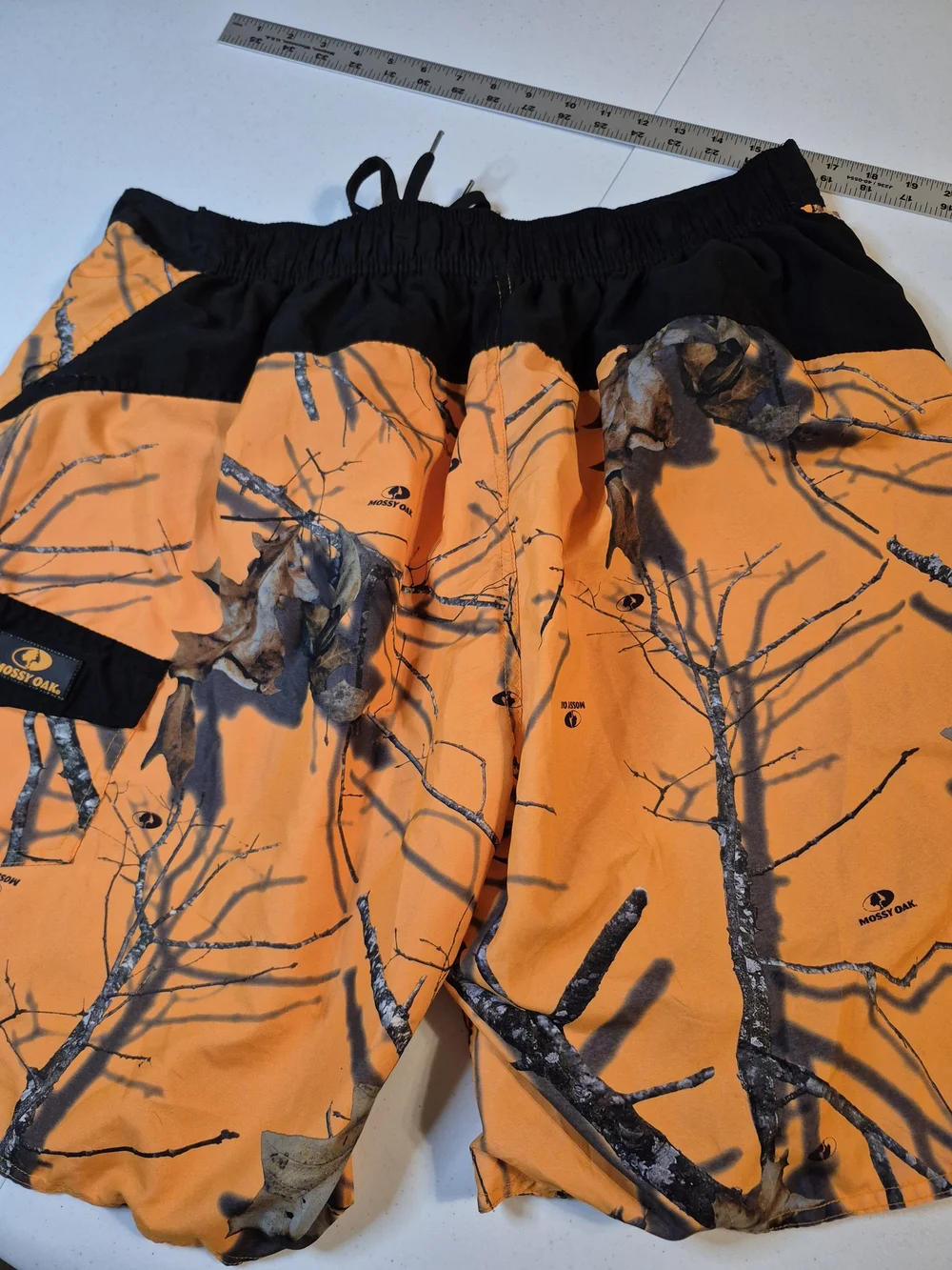 Mossy Oak Men's Orange Camo Swim Trunks 4832